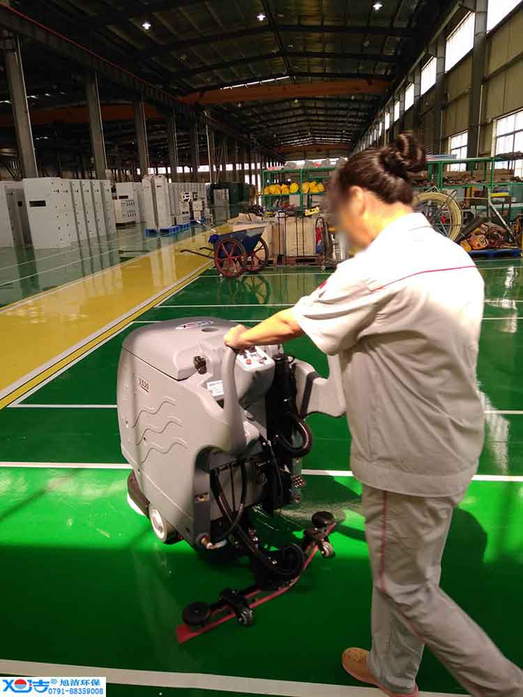 旭潔手推式多功能全自動洗地機，工廠生產(chǎn)倉庫工業(yè)洗地機