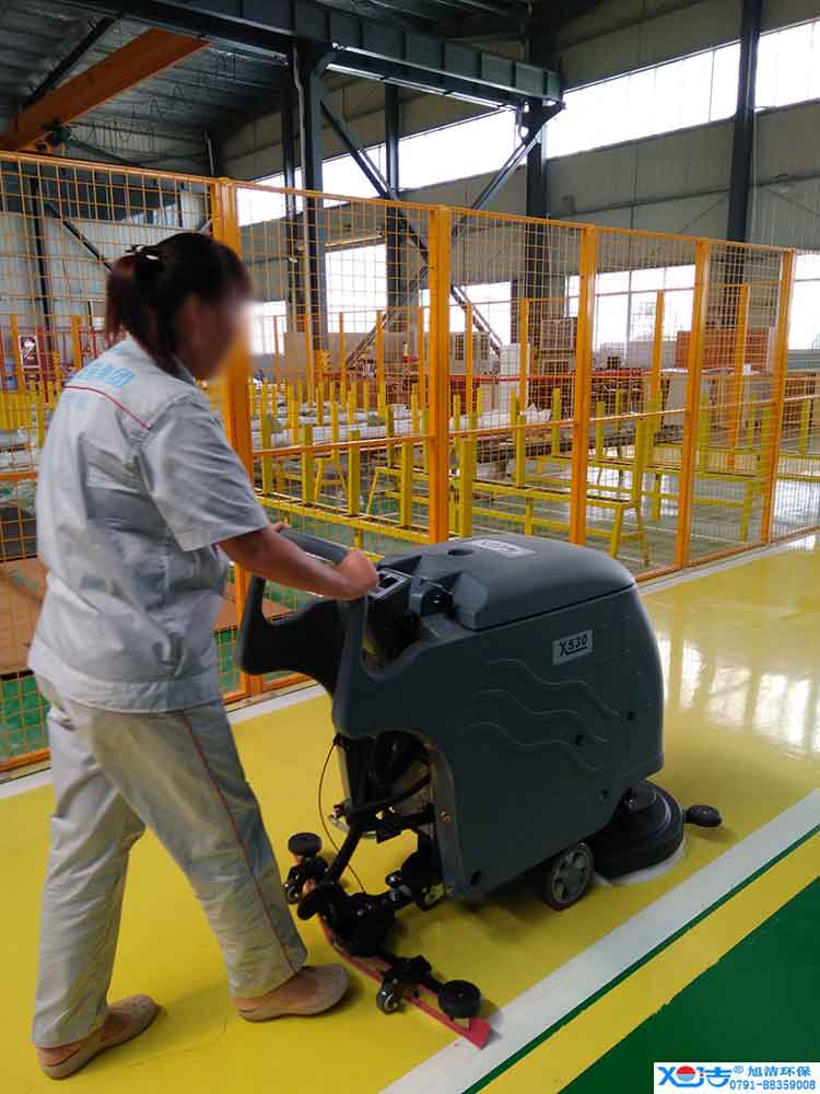 旭潔手推式多功能全自動洗地機，工業(yè)廠房物流洗地機